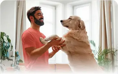 Background-checked sitter with dog